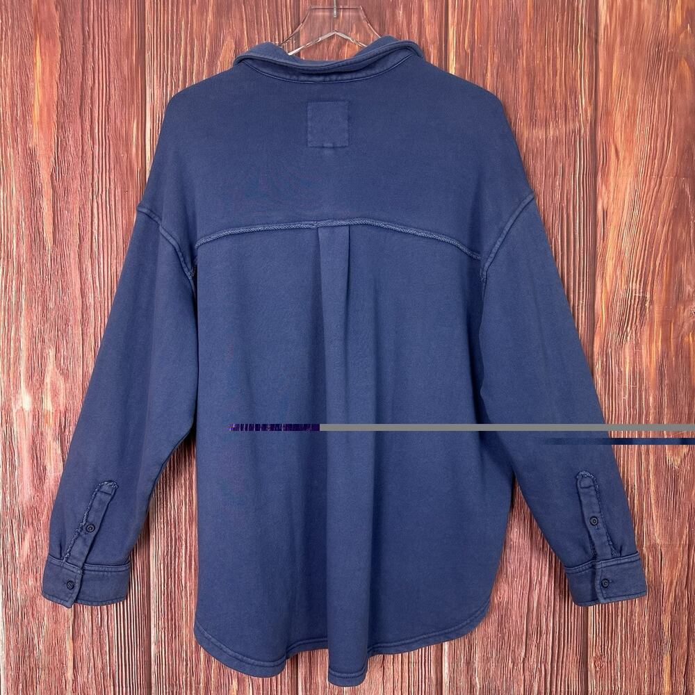 Aerie LumberJane Shirt Womens Small S Blue Oversized Shacket Casual Lounge - Picture 2 of 5